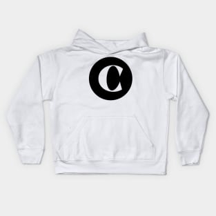 C (Letter Initial Monogram) Kids Hoodie